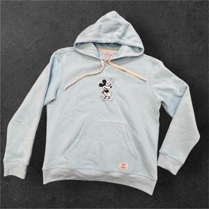 Life is Good Mickey Baby Blue Hoodie Disney Size M